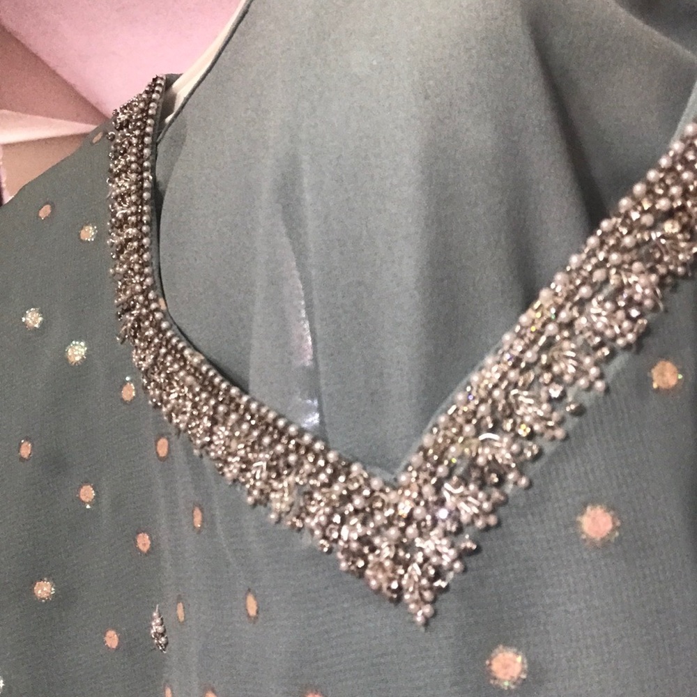Sheer dress with under slip